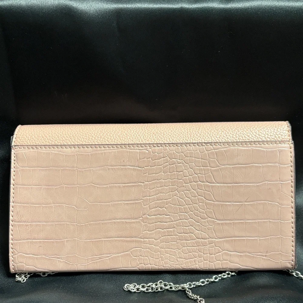 Steve Madden Blush Pink Clutch with Chain - Picture 9 of 11